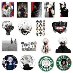 Tokyo Ghoul Stickers – 10/30/50 Pcs Pack -Tokyo Ghoul Store 10 30 50pcs pack Japanese anime Tokyo Ghoul Stickers For Refrigerator Cars Helmet Gift Box Bicycle 3