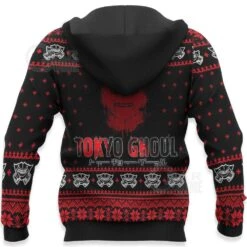 Tokyo Ghoul Sweater: Kaneki Christmas Special Edtition Sweater -Tokyo Ghoul Store 1102 AOP Kakeki Ken Ugly Christmas Sweater VA 7 HD Back
