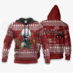 Tokyo Ghoul Sweater: Kaneki Christmas Feature Design 7 Tokyo Ghoul Sweater: Kaneki Christmas Feature Design -Tokyo Ghoul Store 1102 AOP Tokyo Ghoul Ugly Christmas Sweater VA Kaneki3 2 hoodie font and back