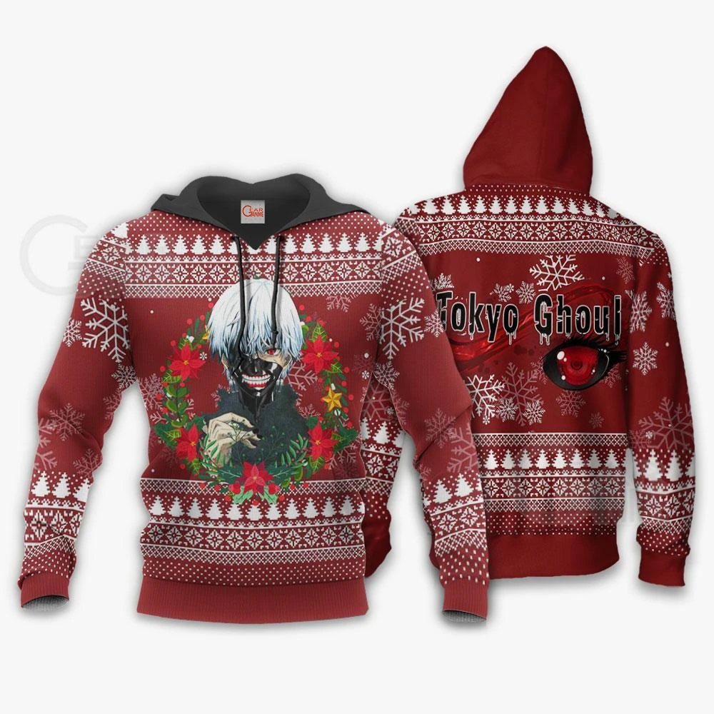 Tokyo Ghoul Sweater: Kaneki Christmas Feature Design 3 Tokyo Ghoul Sweater: Kaneki Christmas Feature Design - Image 3