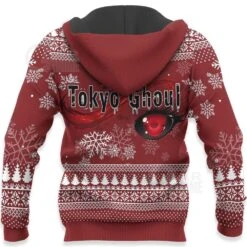 Tokyo Ghoul Sweater: Kaneki Santa Xmas -Tokyo Ghoul Store 1102 AOP Tokyo Ghoul Ugly Christmas Sweater VA Kaneki 7 HD Back
