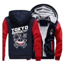 Tokyo Ghoul Jacket Merch: Kaneki Hoodie Jacket 6 Tokyo Ghoul Jacket Merch: Kaneki Hoodie Jacket -Tokyo Ghoul Store Anime Tokyo Ghoul Ken Kaneki cosply Thicken Hoodie Printed Zip Up Jacket Winter Sweatshirts Coat Long 2