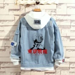 Tokyo Ghoul Jackets – Fashionable Long Sleeves Anime Denim Jacket