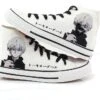 Tokyo Ghoul Shoes Merch: Kaneki White Hair One-Eyed Ghoul High Top Converse