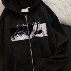 Tokyo Ghoul Jacket – Anime Print Gothic Vintage Oversized Casual Jacket