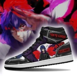 Tokyo Ghoul Shoes Merch: Ayato Jordan Sneakers -Tokyo Ghoul Store ayato jordan sneakers custom tokyo ghoul anime shoes mn05 gearanime 3