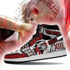 Tokyo Ghoul Shoes Merch: Juuzou Suzuya Jordan Sneakers -Tokyo Ghoul Store juuzou suzuya jordan sneakers custom tokyo ghoul anime shoes mn05 gearanime 3