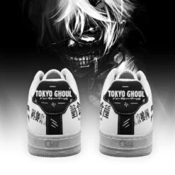 Tokyo Ghoul Shoes Merch: Black And White Ken Kaneki Air Force Shoes -Tokyo Ghoul Store ken kaneki air force shoes tokyo ghoul anime custom shoes pt10 gearanime 3