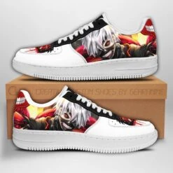 Tokyo Ghoul Shoes Merch: Ken Kaneki One-Eyed Ghoul Nike Air Force Shoes