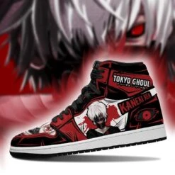 Tokyo Ghoul Shoes Merch: Ken Kaneki Jordan Sneakers No.1 5 Tokyo Ghoul Shoes Merch: Ken Kaneki Jordan Sneakers No.1 -Tokyo Ghoul Store ken kaneki jordan sneakers tokyo ghoul anime high top shoes custom gearanime 3