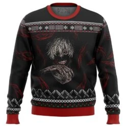 Tokyo Ghoul Ugly Christmas Sweater: Kaneki From The Dark Side