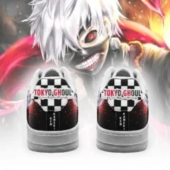 Tokyo Ghoul Shoes Merch: Ken Kaneki Air Force Shoes -Tokyo Ghoul Store tokyo ghoul kaneki air force sneakers custom checkerboard shoes anime gearanime 3