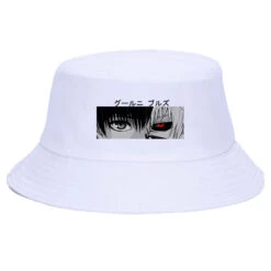 Tokyo Ghoul Kaneki Printed Hat – Ken Eyes Panama Bucket Hat -Tokyo Ghoul Store tokyo ghoul kaneki ken eyes anime print summer hat women men panama bucket hat cap the design flat visor harajuku fisherman hat 3