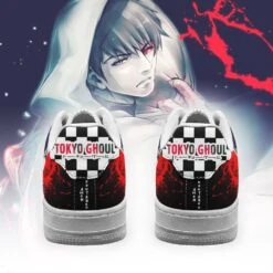 Tokyo Ghoul Shoes Merch: Koutarou Air Force Shoes -Tokyo Ghoul Store tokyo ghoul koutarou air force sneakers custom checkerboard shoes anime gearanime 3