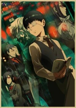 Tokyo Ghoul Poster Merch: Tokyo Ghoul Season 1 Retro Poster