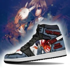 Tokyo Ghoul Shoes Merch: Touka Kirishima Jordan Sneakers -Tokyo Ghoul Store touka kirishima jordan sneakers custom tokyo ghoul anime shoes mn05 gearanime 3